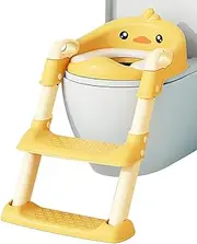 Non-slip Potty Training Seat, Foldable Potty Seat for Kids, Toilet Ladder with Step Stool, Comfortable Toddler Trainer, Kids Supplies for Girls Boys 63.62 x 16.34 x 14.96 inch