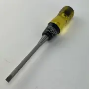 VTG Stanley No.60 Chisel 1/4'' Permaloid Yellow Handle W/ Steel Strike Cap New