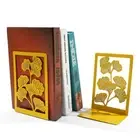 Stylish Weighted Bookends 3 Styles Ginkgo Leaf Bookshelf Home for Book Lovers