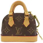 【二手名牌BRAND OFF】LOUIS VUITTON 路易威登 棕色 原花 PVC塗層帆布 MICRO ALMA 迷你包掛飾 零錢包 M00995