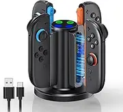 FYOUNG Charging Station for Nintendo Switch 2 Controller(2025), Charger Dock for Joycon 2 with Charging Indicator, Compact Vertical Charge 4 Controller Stand for Switch 2 Accessories