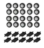 ☀️NEW Lego 50x Tire Wheel Square Axles Bulk Lot 15mm D. x 6mm Offset Tread #3