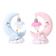 Unicorn Moon Night Light Ornament Bedside Lamp for Office Bedroom Bedside