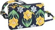 [Vera Bradley] Premium Cotton Zip Card Pouch Lanyard, Daffodils, Daffodils