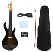 5 String Electric Violin 4/4 Big Jack Solid Wood Violin with Case Bow Nice Sound