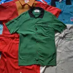 <喃寧> VINTAGE BOWLING SHIRT BLACK & GREEN (ST-112)