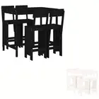 Garden Bar Set Coffee Table Outdoor Wooden Stool 5 Piece Solid Wood Pine vidaXL