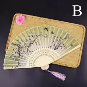 Chinese Style Folding Fan Bamboo Hand Fan For Hanfu Dance Party Hand Held Prop