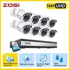 ZOSI 16CH 8MP NVR 4TB HDD 120ft Night Vision 5MP Bullet Poe Home Security Camera