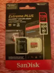 SanDisk Extreme Plus 128GB Micro SD Card Class 10, V30, A2, UHS-I, SDXC