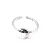 Solid Sterling Silver Crescent Moon Toe Ring