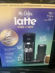 NEW Mr. Coffee 4-in-1 Single-Serve Latte Iced and Hot Coffee Maker Black