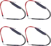 Kinstecks Motorcycle Resistor 4PCS 12V Motorbike Turn Signal Indicator Resistor Adaptor Flash Fix Error LED for Motorcycle Motorbike-10Ohm Black Red