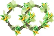 JOINPAYA 2pcs Easter Wreath Napkin Ring: Farmhouse Napkin Holders Buckles Eucalyptus Leaves Napkin Buckles Green Flower Rattan Serviette for Wedding Party Dinner Table Setting Decoration