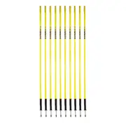 10pc Summit Global Single-Piece Plastic Agility Poles in Bag 170cm Yellow