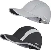[KIEPTOMIK] 2 pack Foldable Sports Hat with UPF 50+ Sun Protection Baseball Cap for Men Women Running Cap Quick Dry Portable Hat