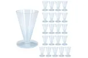 21x Reusable Medicine Measuring Measure Cups 40ml Clear Plastic Graduated Conical Bulk