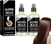 Super Milk Conditioning Hair Primer, Leave In Conditioner Spray, Milk Hair Care Products, Leave In Hair Oil Spray Smoothing, All-Round Nourishing and Moisturizing, Hydrating and Protecting (2)