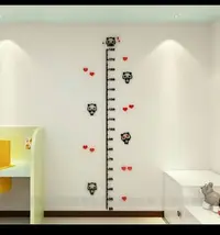 在飛比找Yahoo!奇摩拍賣優惠-熊貓 身高貼 3D 立體壁貼 壓克力 鋼琴鏡面烤漆 壁紙 室