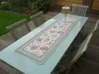 Table Runner Provence 50x170 CM Cream Yellow Red Jacquard Tapestry from France