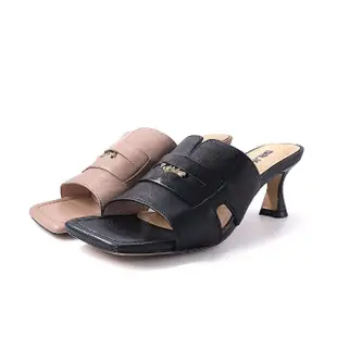 【DK 高博士】巴黎時尚晶鑽羊皮跟鞋 75-3333-90 黑色