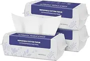Disposable Face Towels, Extra Thick Soft Cotton Dry Wipes, Facial Tissue for Cleansing, Lint-Free, for Cleaning Face Makeup Removing Travel (50 count (Pack of 3))