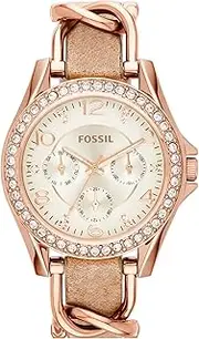 [FOSSIL] Riley Women's Watch with Crystal Accents and Stainless Steel Bracelet Band
