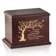 Cremation Urns for Human Ashes Adult Male Female, Wooden Urn Box and Casket f...