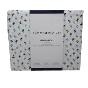 Tommy Hilfiger Cotton Printed Twin Sheets Set Breathable Palm Tree Lightweight