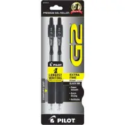 Pilot G2 Retractable Premium Gel Roller Pen Extra Fine 0.5mm Black 2ct (5 Pack)