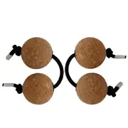 Shaker 2 Pairs Cork Kashaka Shaker Asalato Ball Instrument Percussion Instrument Classical African Balls for Music As Shown