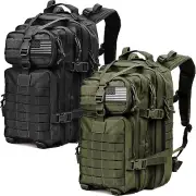 45L Large Military Tactical Backpack Army 3 Day Assault Pack Molle Bag Rucksack