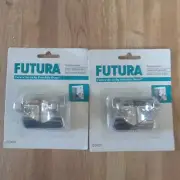 2 New Franklin Brass Futura Double Robe Hook Chrome #D2402