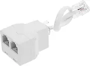 LABRIMP Telephone Line Splitter Detachable Phone Cable Converter for Dual Connection for Home and Use Portable Design for