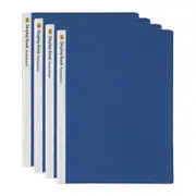 4PK Marbig 40 Fixed Pocket A4 Document Holder Display Book Organiser - Blue