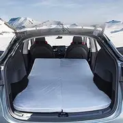 Camping Mattress Memory Foam Portable Foldable Car Mattress with Storage Bag & Sheet for Tesla's Model 3, Y, Back Seat Car Sleeping Bed (Grey)