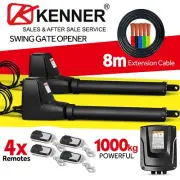 KENNER Farm Swing Gate Opener Electric Automatic 4x Remote 8m Cable