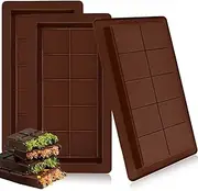 [IPNSDON] 3Pcs Deep Chocolate Moulds, Silicone Big Chocolate Bar Moulds with Spatula Thick Chocolate Bar Mould Sweet Moulds Candy Moulds Jelly Moulds for DIY Baking