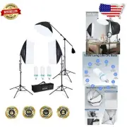 Energy Efficient Softbox Lighting Kit: 3pcs Softboxes & Heavy-Duty Stands