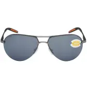 Costa Del Mar Helo Sunglasses Matte Silver+Trans Gray Orange/Gray Sil Mirr 580P