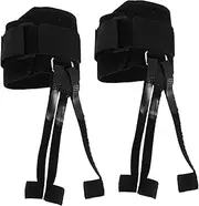 Generic 2pcs Toe Traction Device Achilles Tendon Support Brace Adjustable Foot Brace Effective Management Adjustable Drop Foot Support Walking Stability Broken Toe Sbr Black