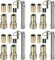4 Packs TK95029 CAT 1 Quick Hitch Adapter Bushing Kit with S07070200 Top Link Pin and S07090100 Lynch Pin for Category 1 3-Point Quick Hitch and Tractor