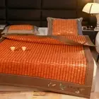 Chinese Mahjong Style Thicker Bamboo Mat Heavy Cool Feeling Summer Bed Mat Queen