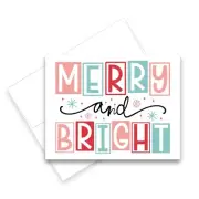 Retro Christmas Greeting Cards with Envelopes, Set of 25 Christmas Cards