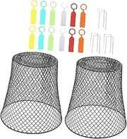 HANABASS 2-in-1 Plant Screen Covers Garden Cloches Iron Plant Cages Vegetable Protection Net Rabbit Proof