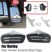 Left Right Chrome Rear Mud Flap Fender Guard For Harley Tri Glide FLHTCUTG 11-23