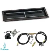 30" x 10" Stainless Steel Drop-In Pan w/ Spark Ignition Propane - Bronze