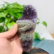 599g Natural Amethyst Geode Mineral Specimen Crystal Quartz Energy Decoration