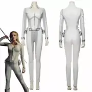 Legends of Tomorrow Sara Lance Cosplay Costume White Halloween Jumpsuit！