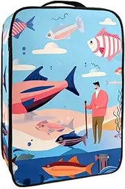 [YTYVAGT] Travel Shoe Bag,Waterproof Portable Organizer Storage Shoe Pouch,Colorful Fish Octopus Ocean